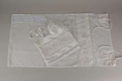 PURE AND DAINTY WHITE SILK PRAYER SHAWL