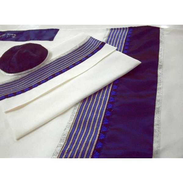 Wool Men's Tallit With Stripes