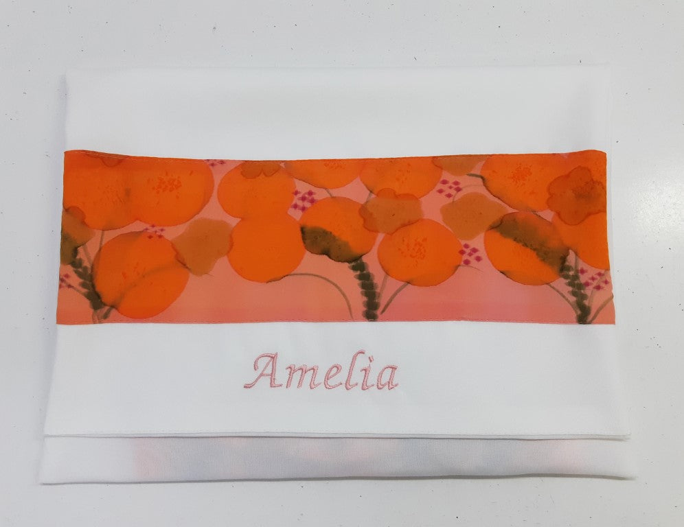 Peach Silk Tallit for Woman, Bat Mitzvah Tallit, girls tallit bag, womens tallit by Galilee Silks