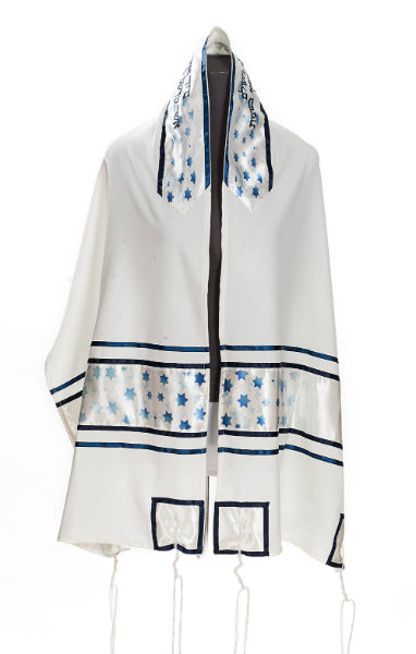 Celestial Stars of David Viscose Tallit