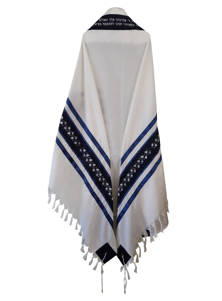 Full size tallit, wool tallit, wedding tallit, chuppah tallit back