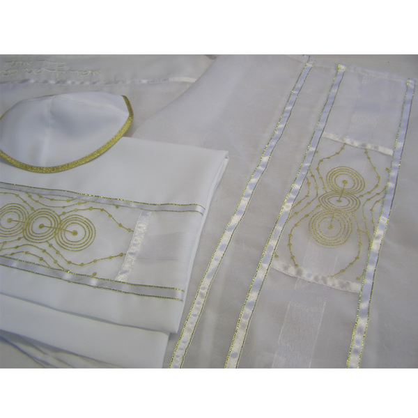 Gold Circles Tallit for women