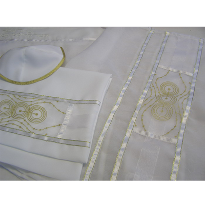 Gold Circles Tallit for women