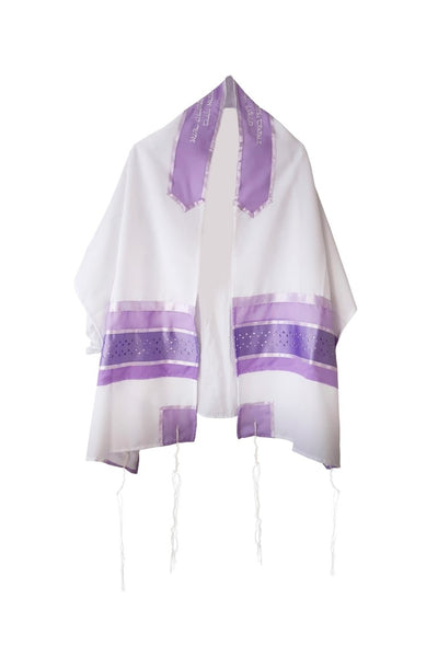 Lilac Star of David Tallit for women, Bat Mitzvah Tallit, Girl's Tallit, Women's Tallit full