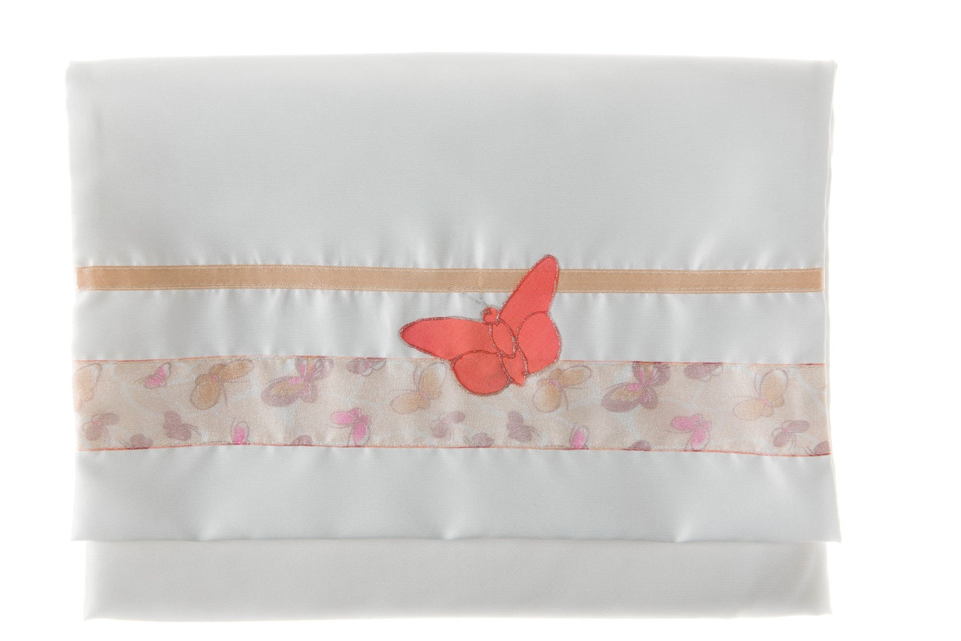 Peach Butterflies tallit bag, bat mitzvah tallit, girls tallit by galilee silks